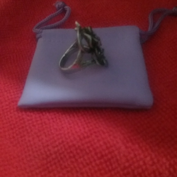 Silver rustic rose ring - Picture 2 of 3